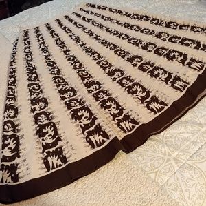 Route 66 Brown Cream Cotton Skirt Size M